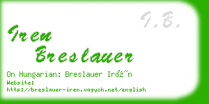 iren breslauer business card